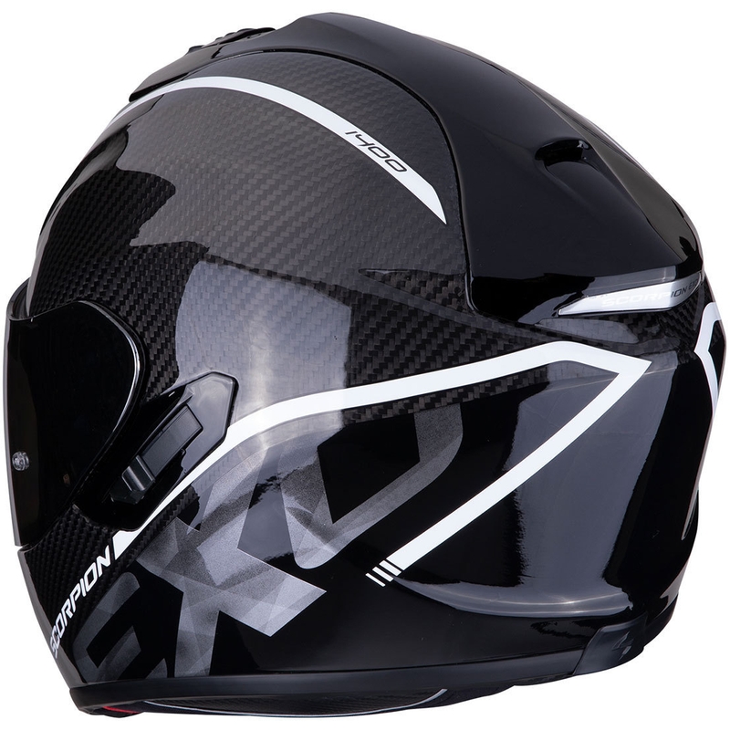 Integralna čelada Scorpion EXO-1400 Carbon Air Grand črno-bela razprodaja