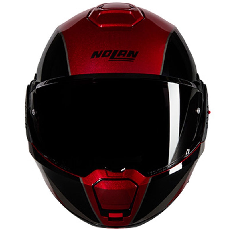 Motoristična čelada Nolan N120-1 Verniciatura Speciale N-COM 344 črno-rdeča