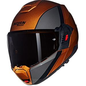 Motoristična čelada Nolan N120-1 Verniciatura Speciale N-COM 342 oker-črna