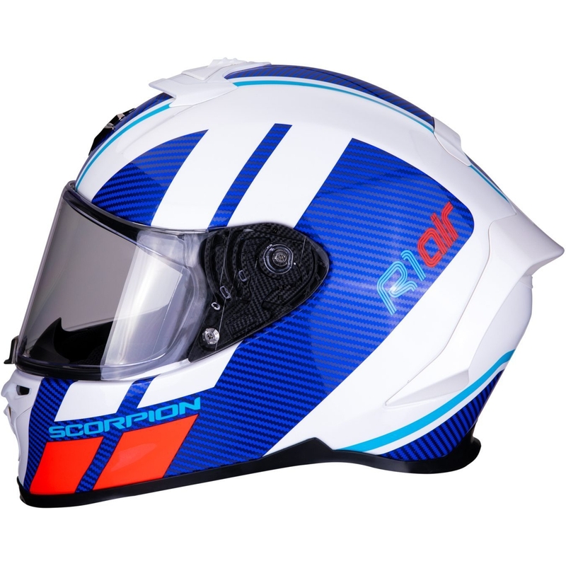Integralna čelada Scorpion EXO-R1 Air Corpus belo-modro-rdeča