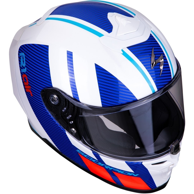 Integralna čelada Scorpion EXO-R1 Air Corpus belo-modro-rdeča