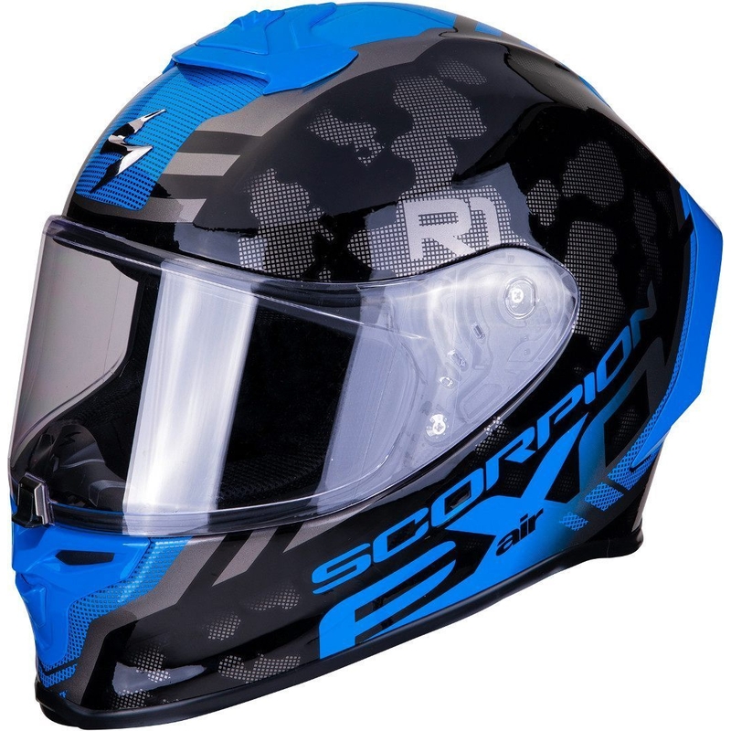Integralna čelada Scorpion EXO-R1 Air Ogi srebrno-modra