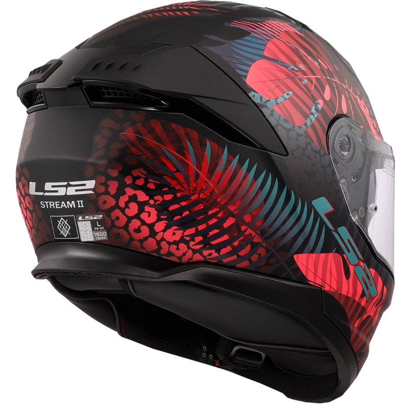 LS2 FF808 Stream II Jungle Black-Pink-Blue Integralna motoristična čelada