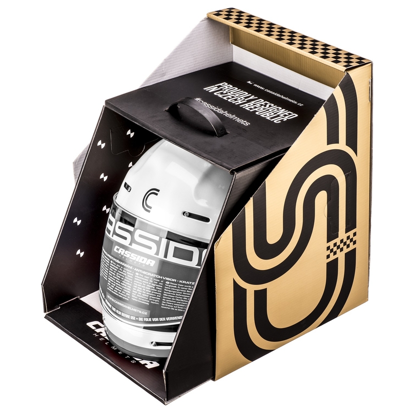 Cassida Fibre Super Hooligan motoristična čelada z integriranim obrazom črno-zelena,  - II. kakovost