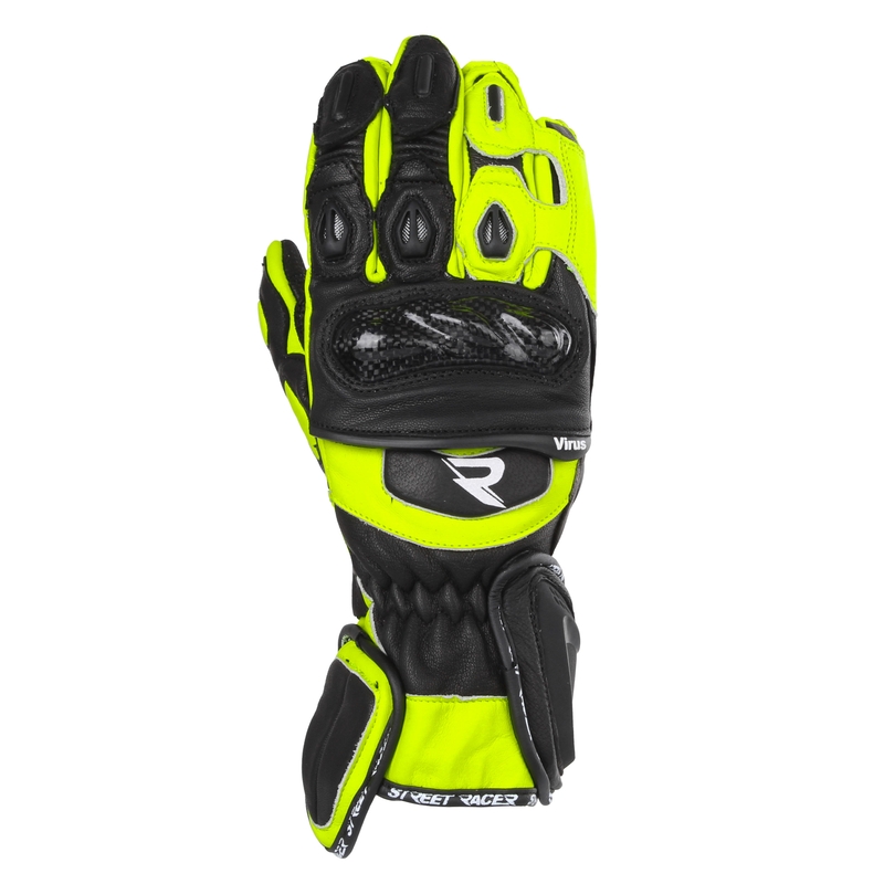 Moto rokavice Street Racer Virus 2 črno-fluo rumene - II. kakovost