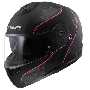 Preklopna čelada LS2 FF908 Strobe II Lux črno-roza - II. kakovost