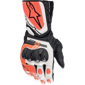 Moto rokavice Alpinestars SP-8 belo-fluo rdeče-črne