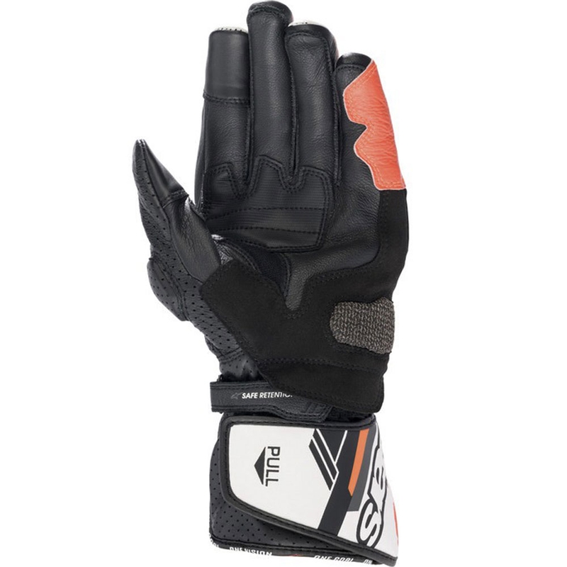 Moto rokavice Alpinestars SP-8 belo-fluo rdeče-črne