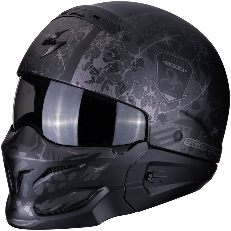 Scorpion EXO-COMBAT Stealth čelada črno-srebrna