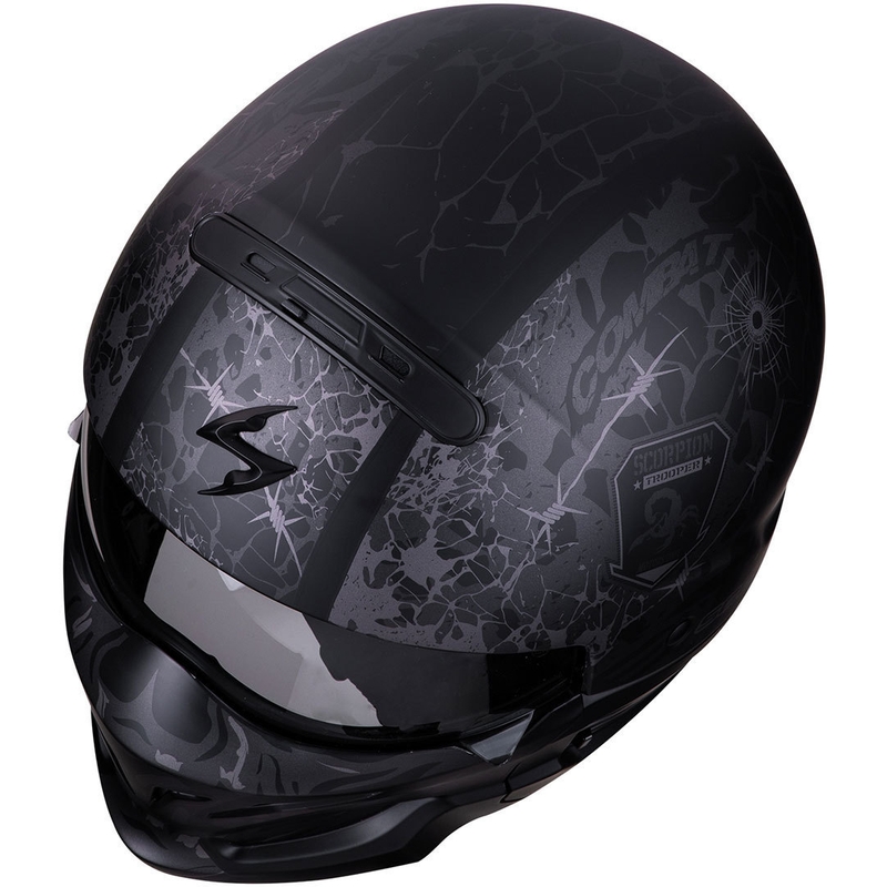Scorpion EXO-COMBAT Stealth čelada črno-srebrna