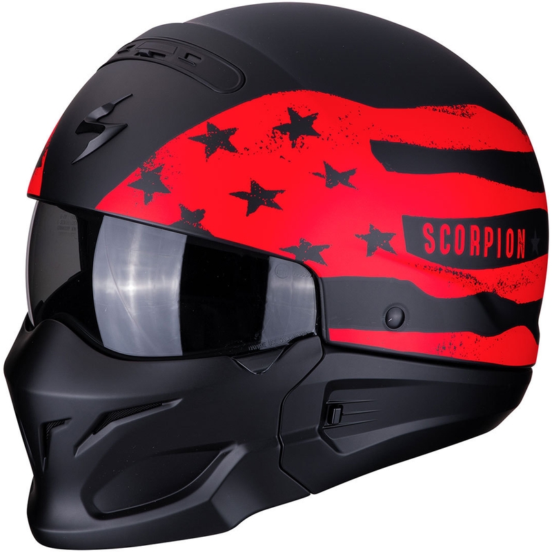 Čelada Scorpion EXO-COMBAT Rookie črno-rdeča razprodaja
