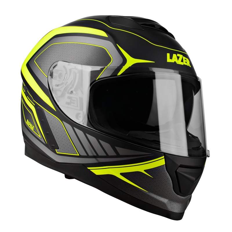 Integralna motoristična čelada Lazer Rafale Hexa black-fluo yellow razprodaja