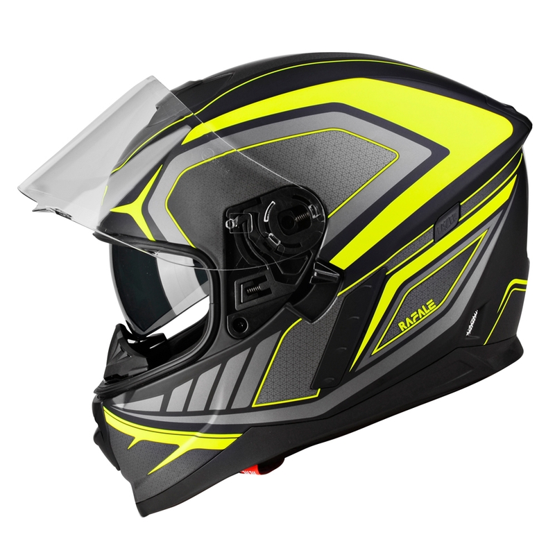 Integralna motoristična čelada Lazer Rafale Hexa black-fluo yellow razprodaja