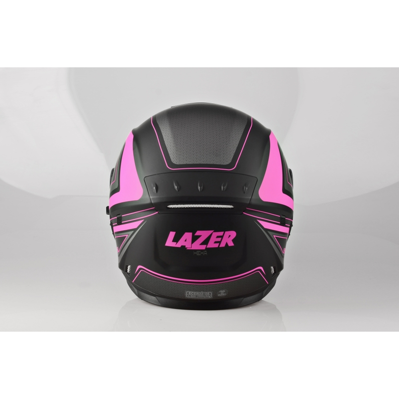 Integralna motoristična čelada Lazer Rafale Hexa črno-rožnata