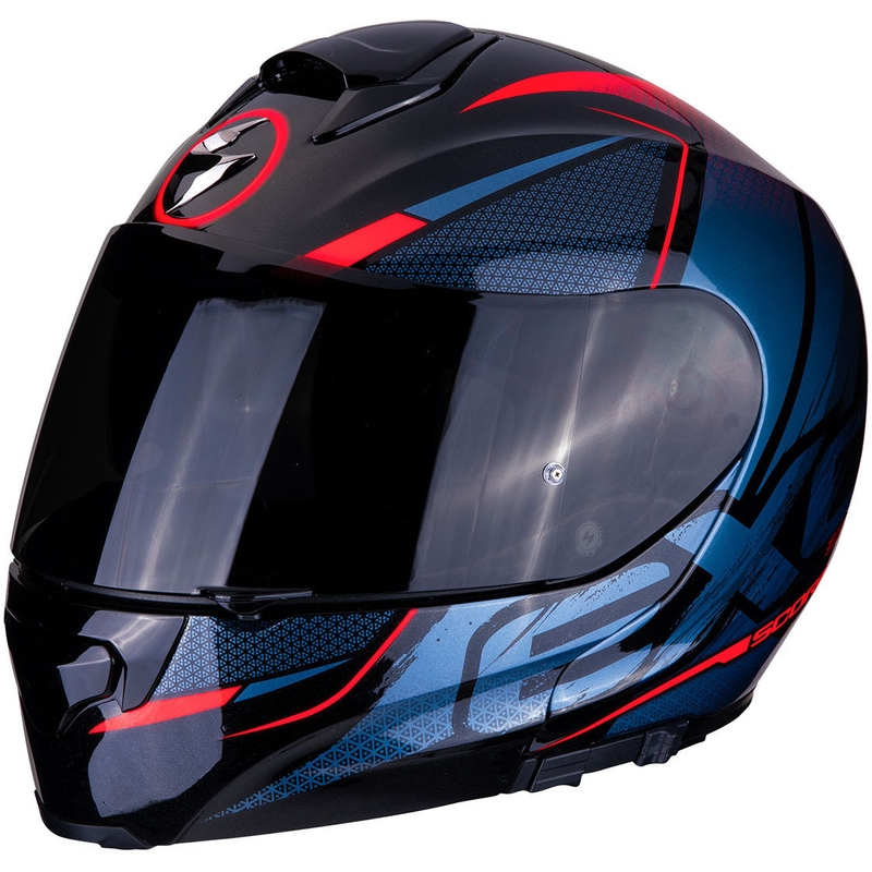 Scorpion EXO-3000 Air Creed črno-rdeča tip-up čelada razprodaja