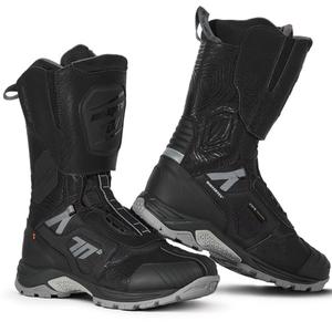 Motoristični škornji SEVENTY DEGREES SD-BA6 Stelvio High črno-sivi