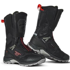 Motoristični škornji SEVENTY DEGREES SD-BA6 Stelvio High črno-rdeče-zeleni