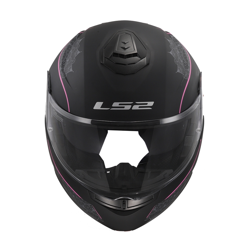 Preklopna čelada LS2 FF908 Strobe II Lux črno-roza