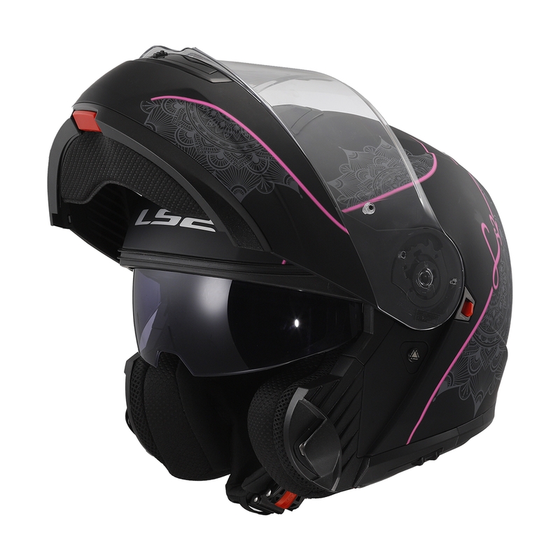 Preklopna čelada LS2 FF908 Strobe II Lux črno-roza