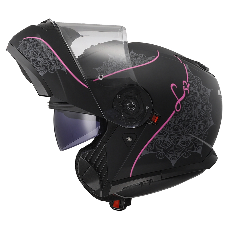 Preklopna čelada LS2 FF908 Strobe II Lux črno-roza