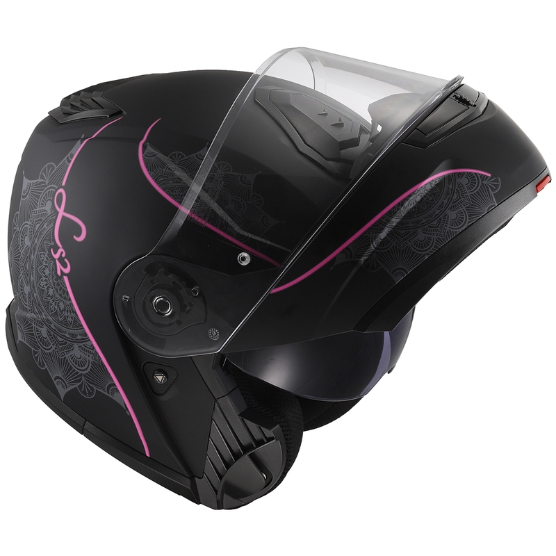 Preklopna čelada LS2 FF908 Strobe II Lux črno-roza