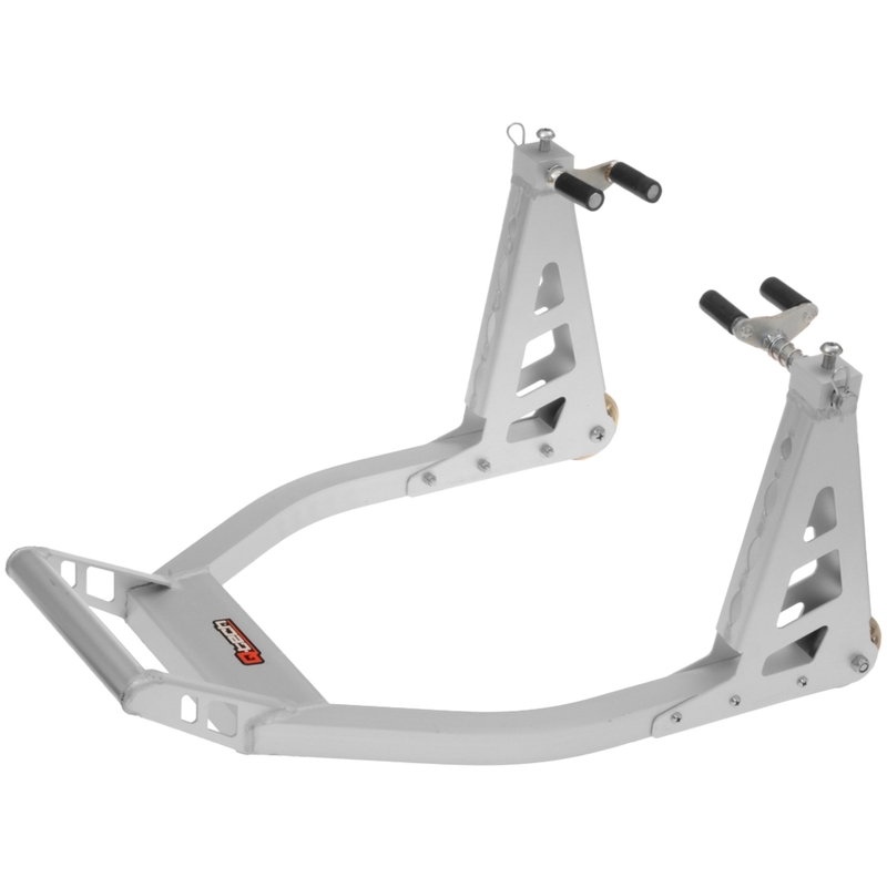 Stojalo za motor Q-TECH sprednje aluminijasto srebrno