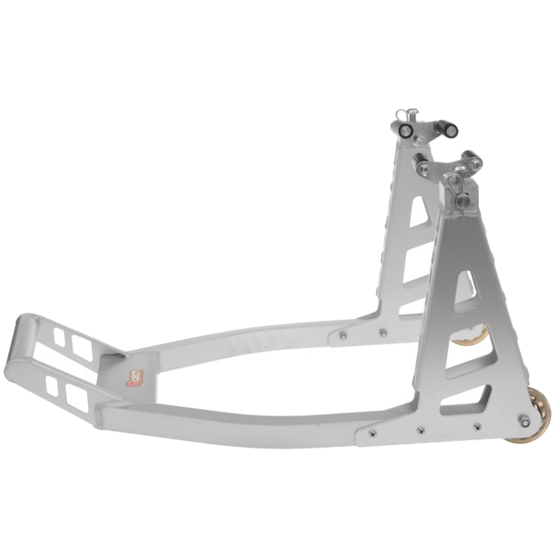Stojalo za motor Q-TECH sprednje aluminijasto srebrno