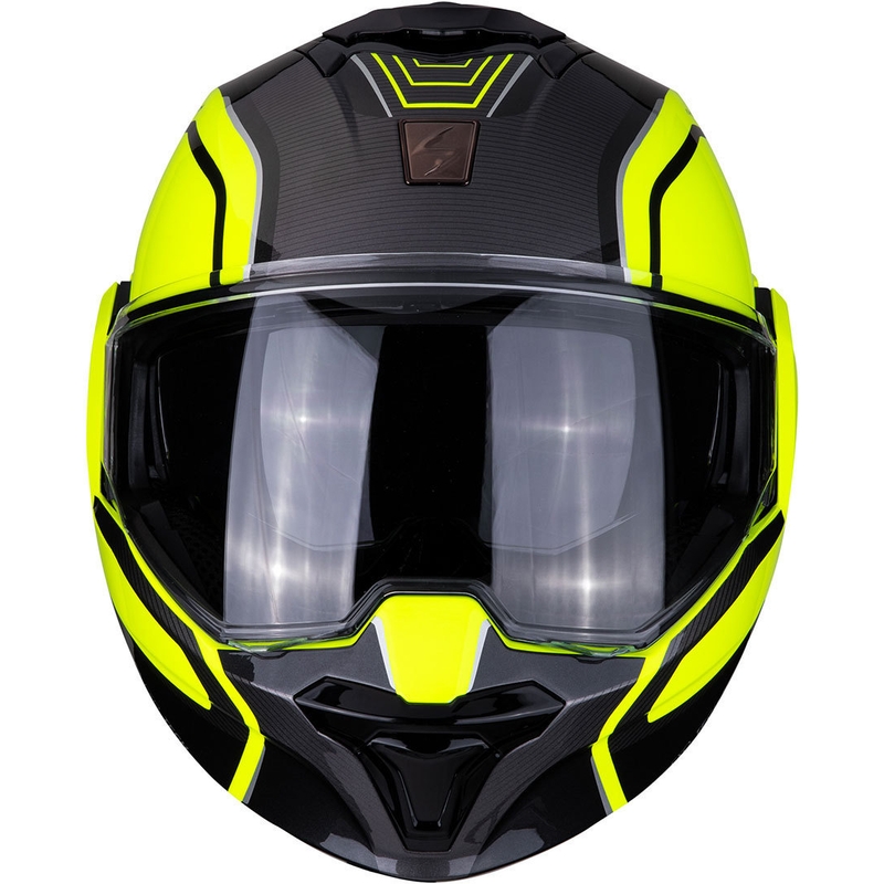 Čelada Scorpion EXO-TECH Time-Off fluo rumeno-srebrna razprodaja