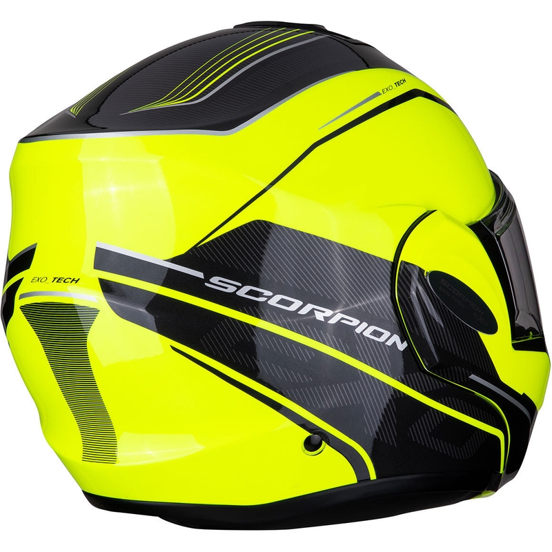 Čelada Scorpion EXO-TECH Time-Off fluo rumeno-srebrna razprodaja