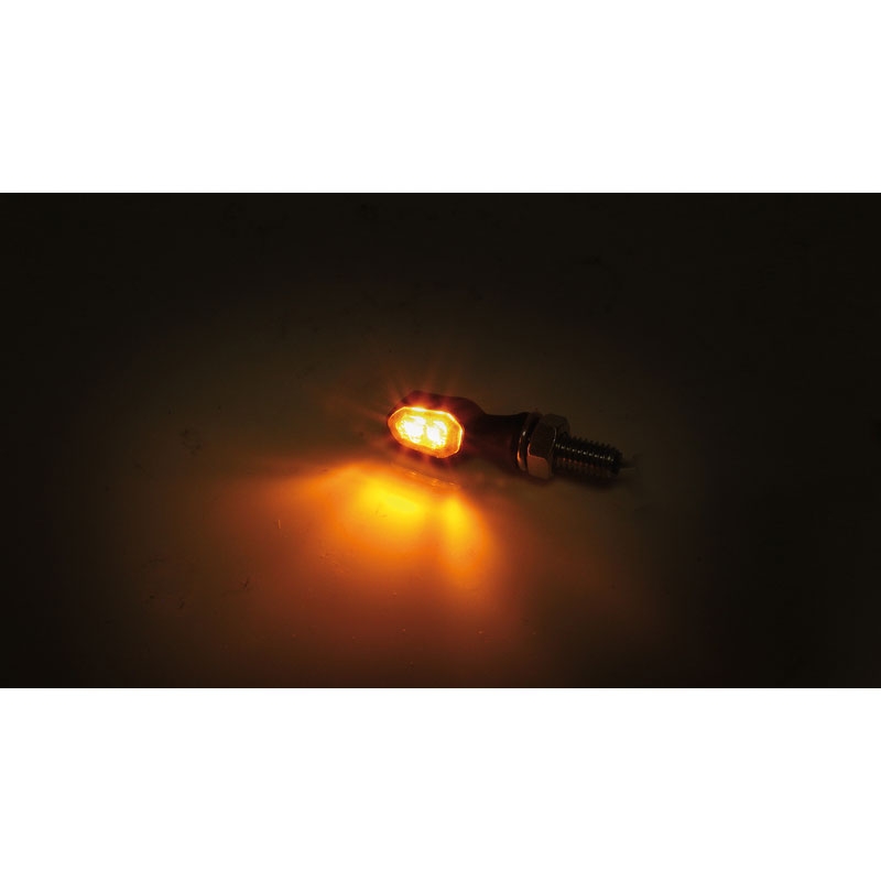 Smerniki za motor Highsider Smart Crumb LED črno-dimljeni