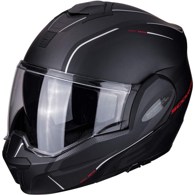Čelada Scorpion EXO-TECH Time-Off Tipping Black-Red
