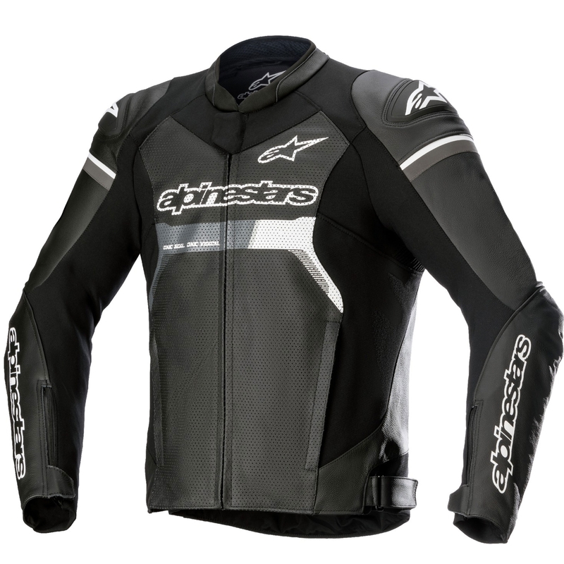 Usnjena motoristična jakna Alpinestars GP Force Airflow črne barve