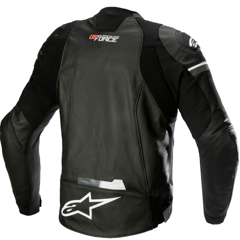 Usnjena motoristična jakna Alpinestars GP Force Airflow črne barve