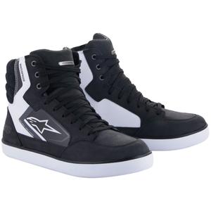 Črno-beli motoristični škornji Alpinestars J-6 Waterproof 2025