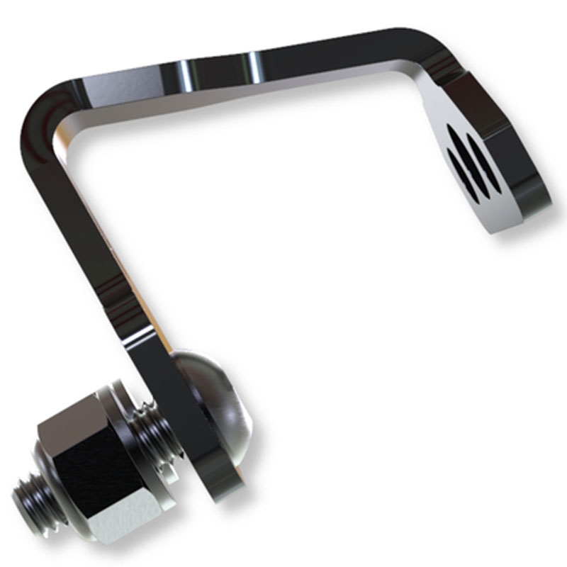 Držalo za luč registrske tablice Highsider Pro S črno