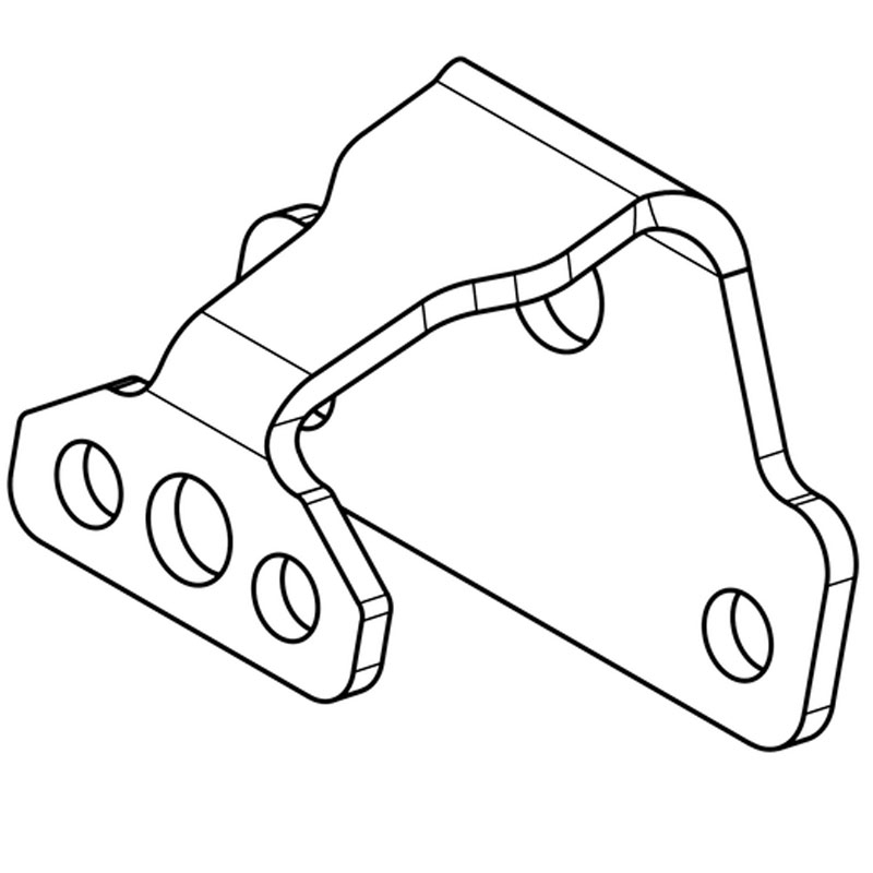 Držalo za luč registrske tablice Highsider Pro S črno