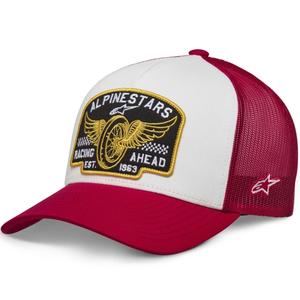 Kapa Alpinestars Heritage Patcher belo-rdeča