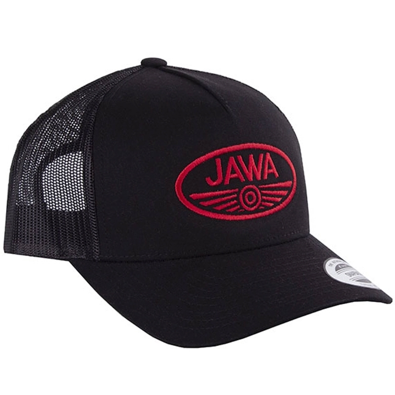 JAWA črna mrežasta kapa