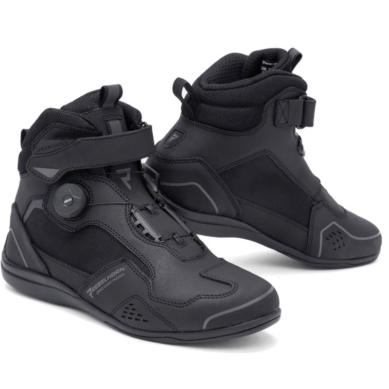 Rebelhorn Spark II Black Motorcycle Boots