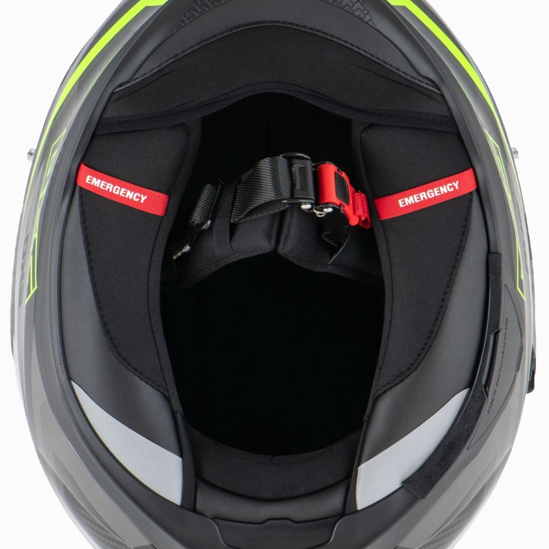 Scorpion EXO-520 EVO AIR TERRA motoristična čelada z integriranim obrazom črno-srebrna-fluo rumena razprodaja