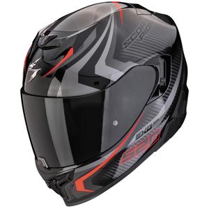 Integralna motoristična čelada Scorpion EXO-520 EVO AIR TERRA črna-srebrna-rdeča