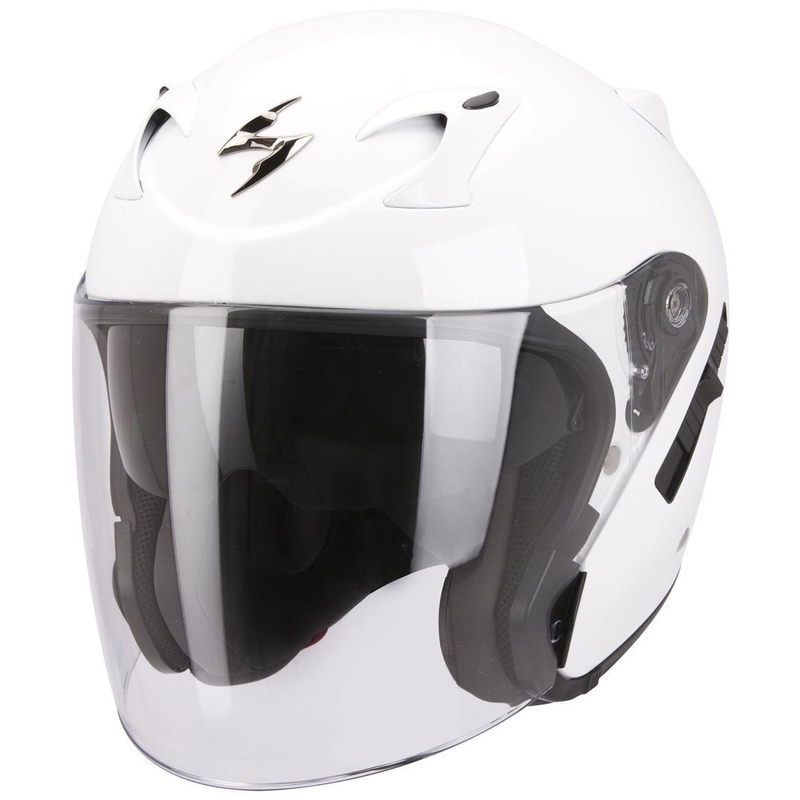 Odprta motoristična čelada Scorpion EXO-220 bela razprodaja