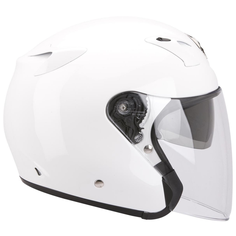 Odprta motoristična čelada Scorpion EXO-220 bela razprodaja