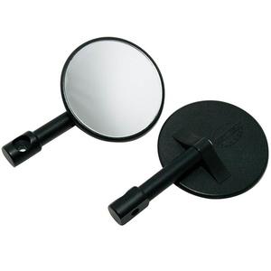 Okroglo vzvratno ogledalo Highsider Smart Bar End, črno