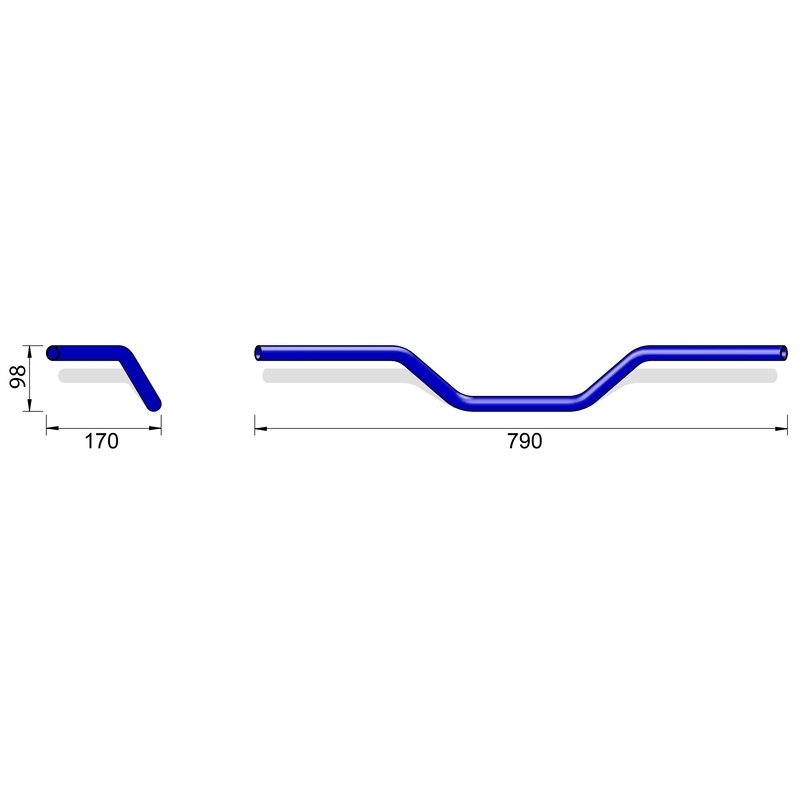 Highsider Pro Naked bike L02 7/8 palčni krmilo črne barve