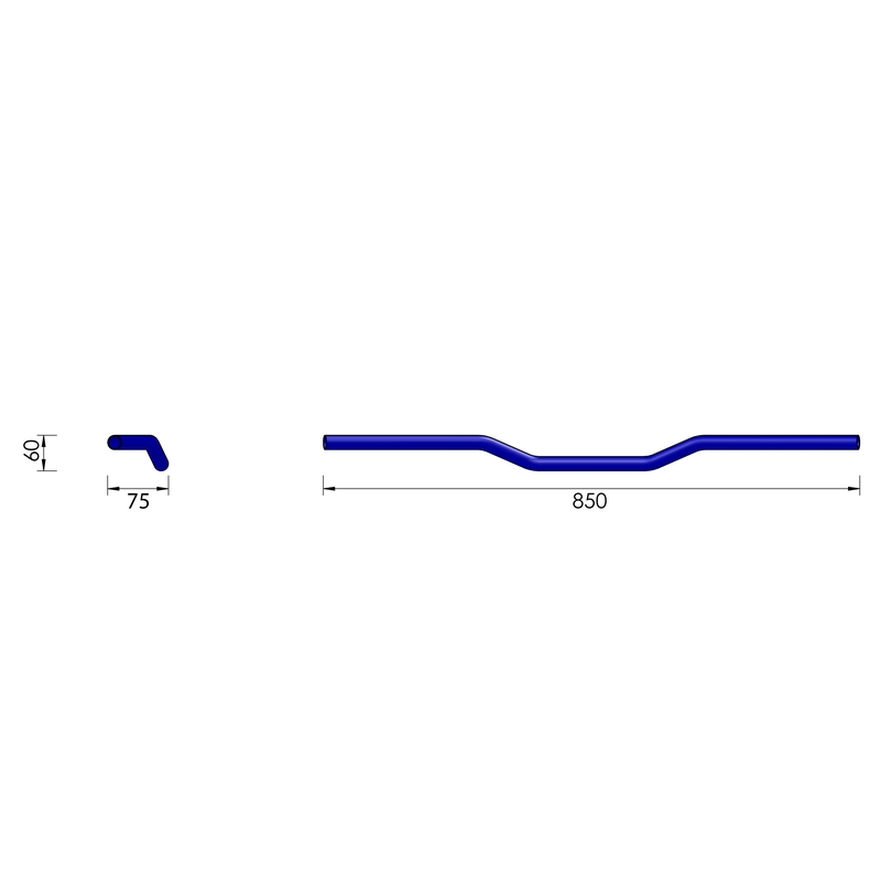 Krmilo za motor Highsider Pro Street Bar L00 25,4 mm črno