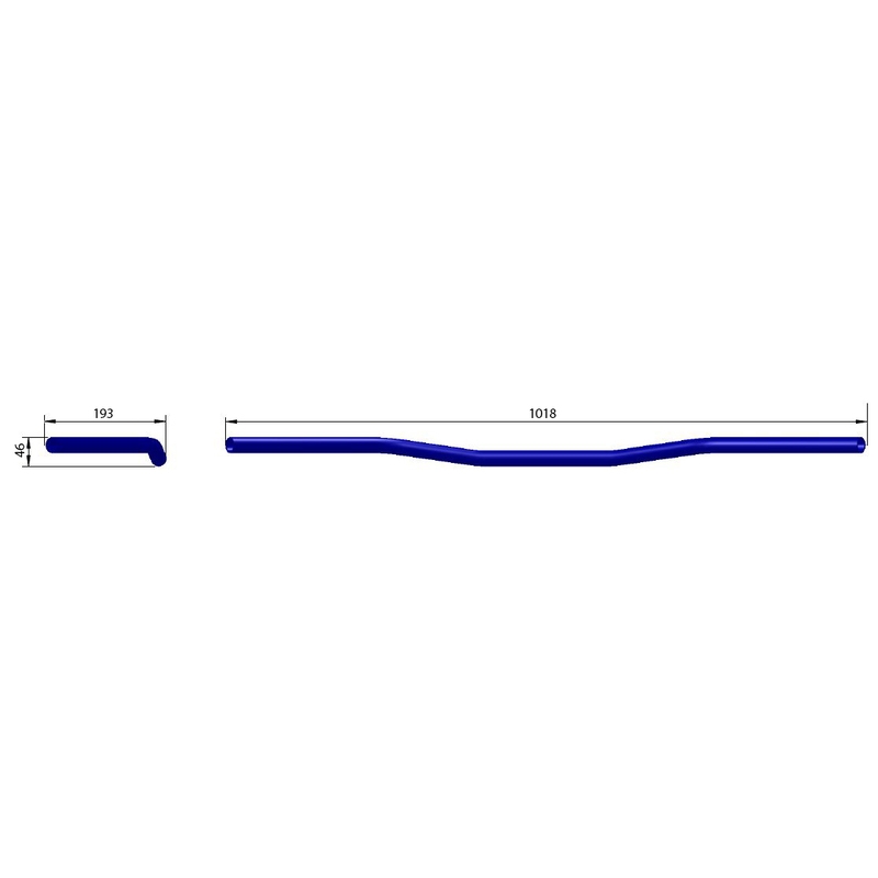 Krmilo za motor Highsider Pro Wide Bar L11 1" palec, 95 mm kromirano