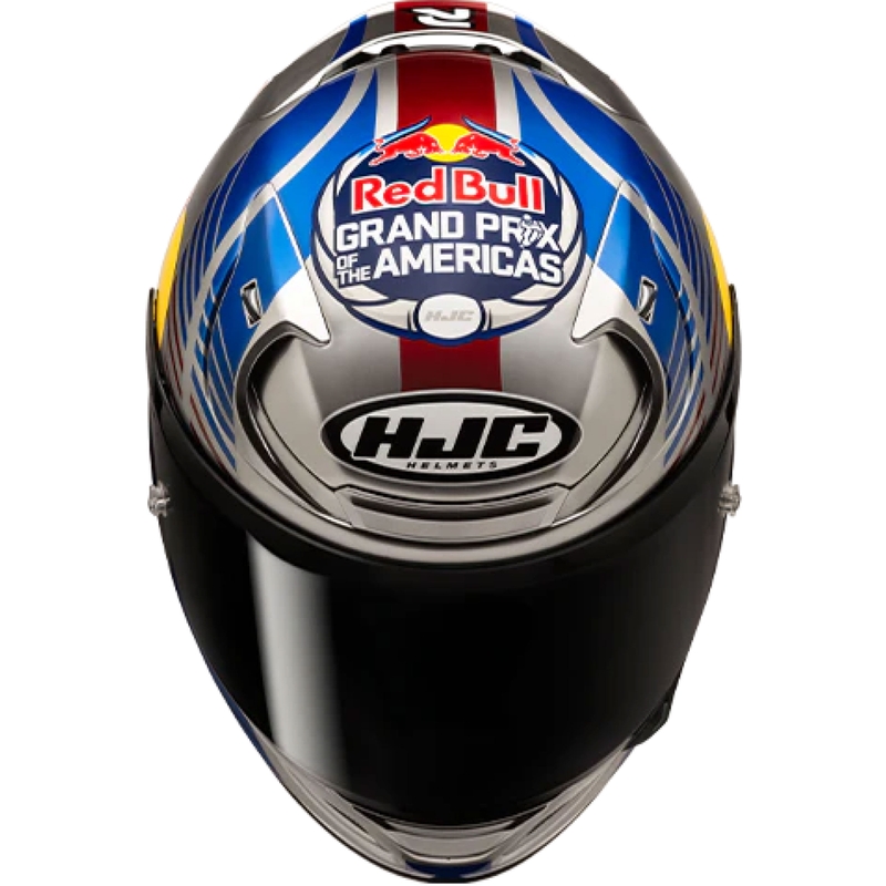 Celoobrazna motoristična čelada HJC RPHA 12 Red Bull Austin GP II MC21 modro-siva