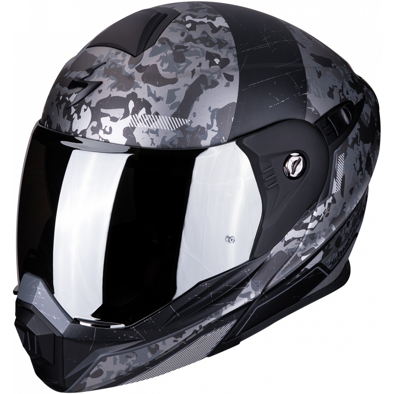 Zložljiva enduro čelada Scorpion ADX-1 Battleflage black-silver razprodaja