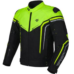 Motoristična jakna RSA Compact 2 EVO črno-sivo-fluo rumena